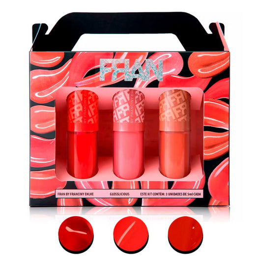 Kit Gloss Labial 3 Cores – Play Set by Fran